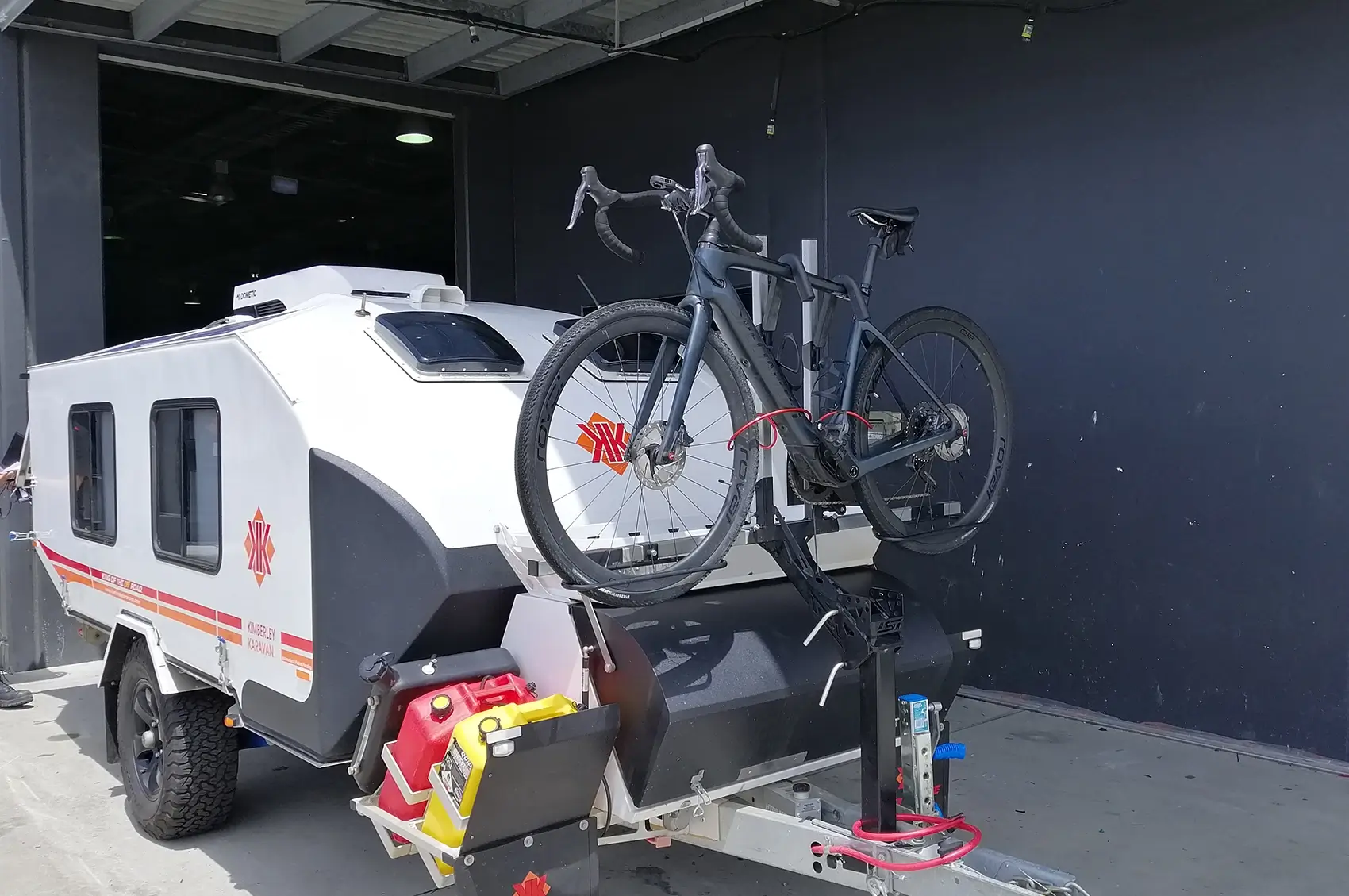 Off-Road Caravan with Bicycle Rack | Kimberley Kampers Australia