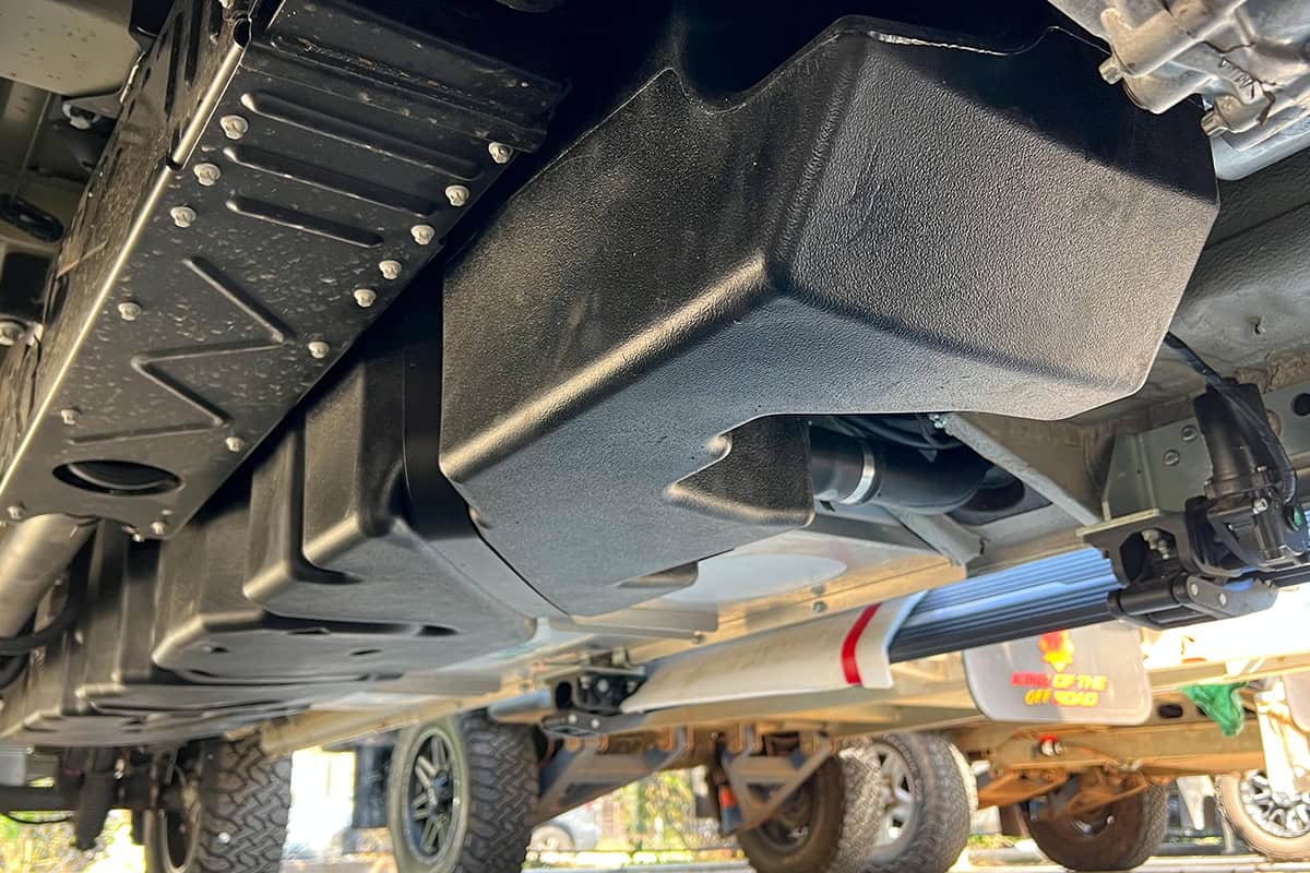 Mercedes Sprinter Kruiswagen fitted with 151L Long Range Fuel Tank Upgrade 151L Long Range Fuel Tank Upgrade for Mercedes Sprinter-Based Kimberley Kampers Kruiswagen Motorhome.